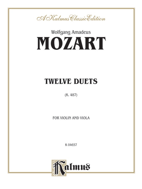 Mozart Twelve Duets K 487 Arranged Duet No 10 Part Digital Sheet Music Download 3577