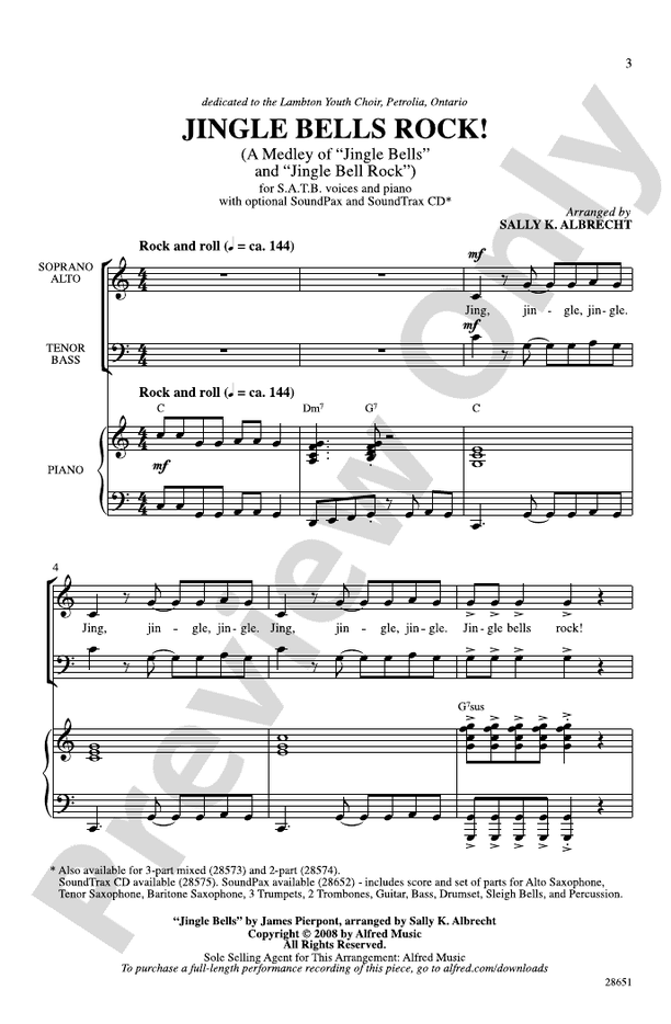 Jingle Bells by James Pierpont » Mixed Choir Sheet Music