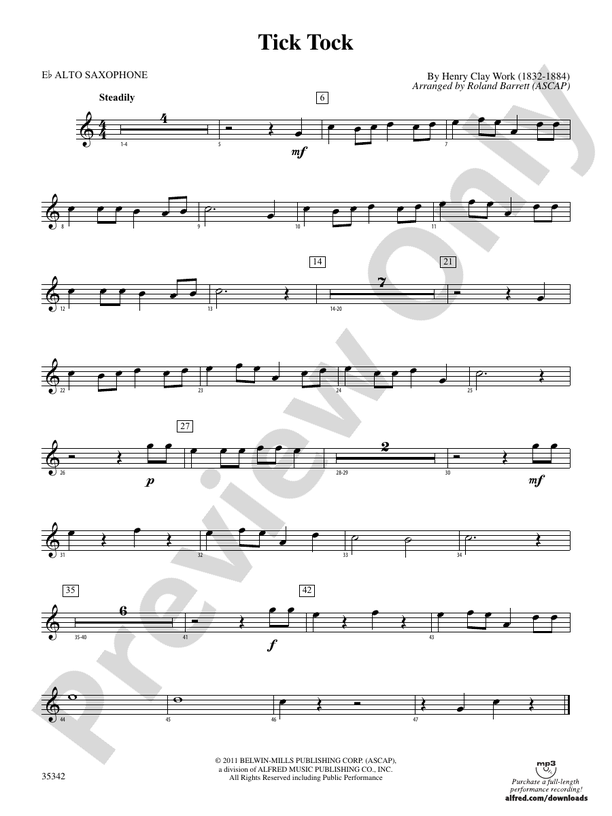 alto saxophone beginner sheet music