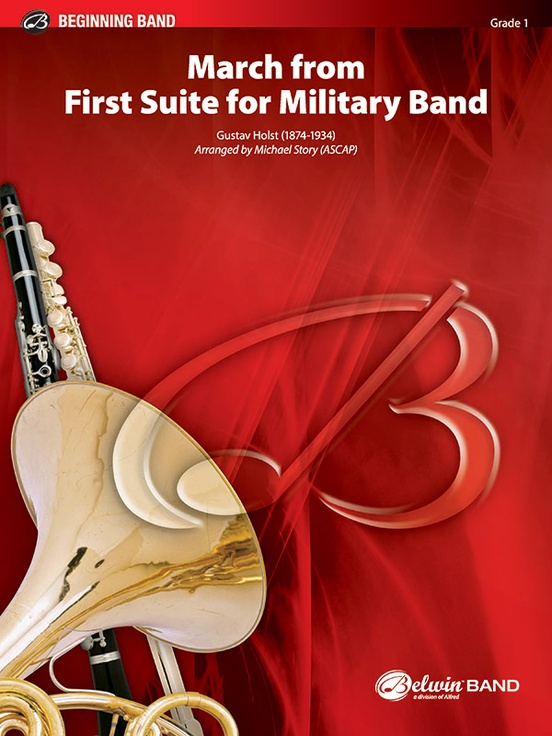 March from First Suite for Military Band: B-flat Bass Clarinet