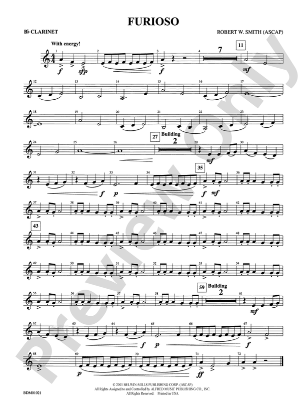Furioso: 1st B-flat Clarinet