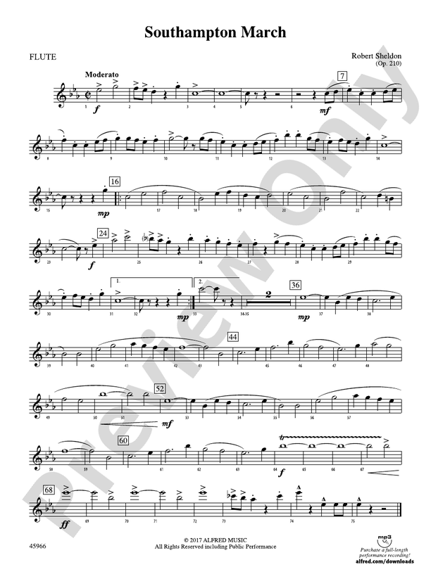 Southampton March: Flute