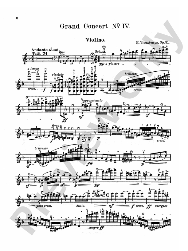 navn Afskrække Tradition Tchaikovsky: Violin Concerto No. 4 in D Minor, Op. 31: Violin Concerto No.  4 in D Minor, Op. 31 (Violin) Part - Digital Sheet Music Download