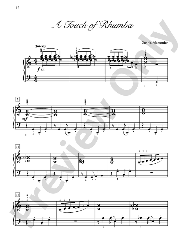 A Touch of Rhumba - Piano Solo