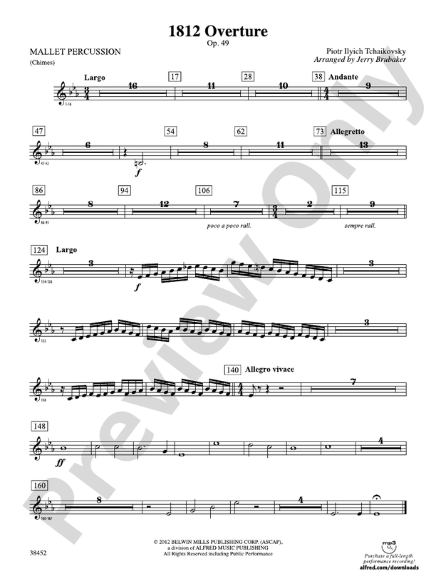 1812 Overture: Mallets: Mallets Part - Digital Sheet Music