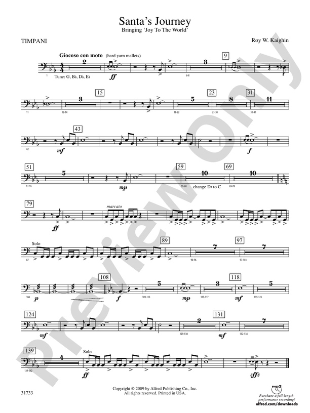 Santa's Journey (Bringing "Joy to the World") Timpani Timpani Part
