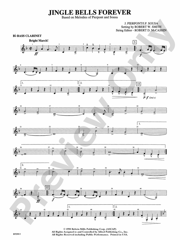 Jingle Bells Forever: B-flat Bass Clarinet