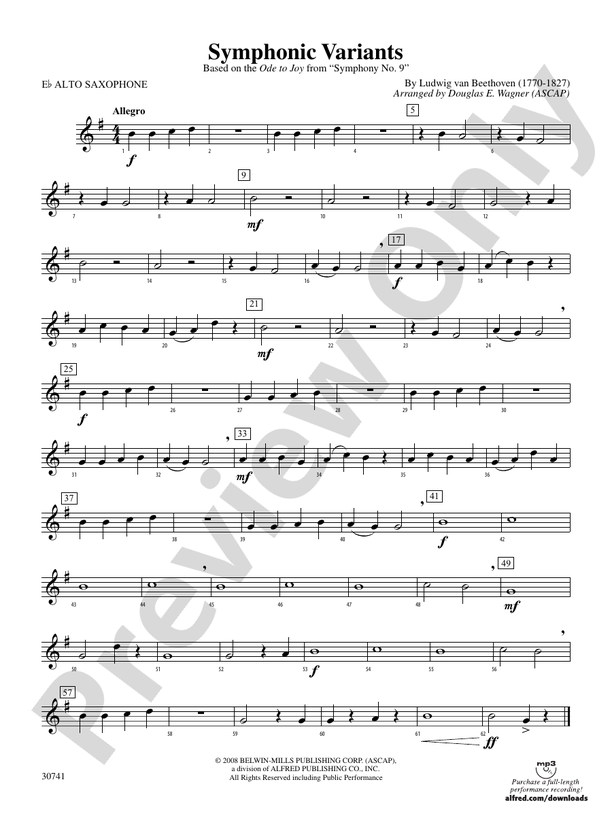 Symphonic Variants (Based on "Ode to Joy" from Symphony No. 9) Eflat