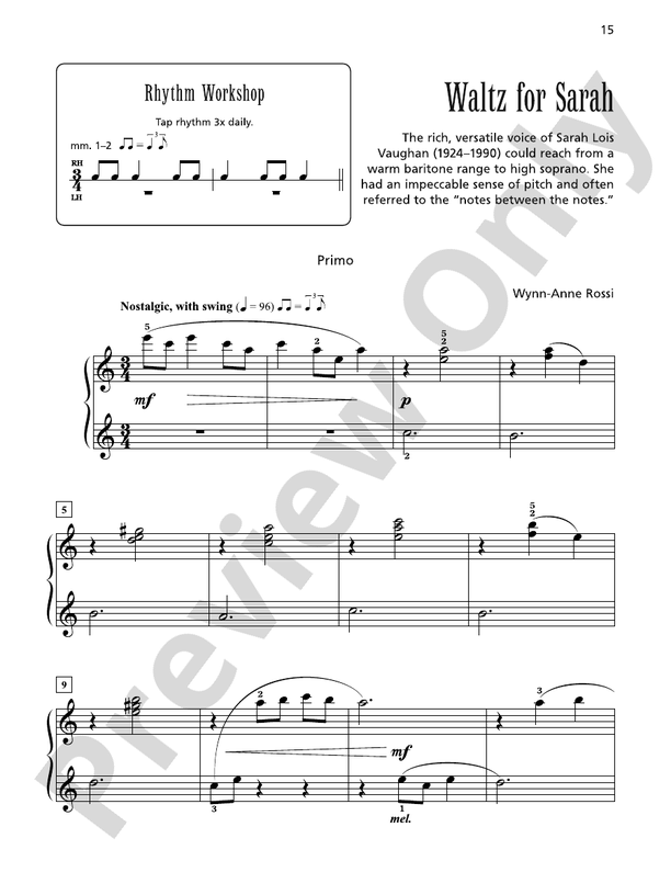 Waltz for Sarah - Piano Duet (1 Piano, 4 Hands)