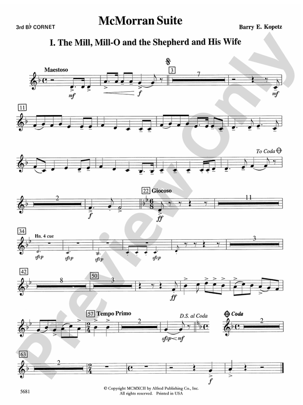 Mcmorran Suite 3rd B Flat Cornet 3rd B Flat Cornet Part Digital Mcmorran Suite 3rd B Flat Cornet 3rd B Flat Cornet Part Digital