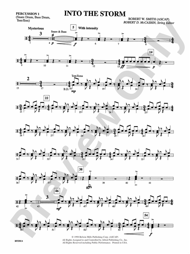 Into the Storm 1st Percussion 1st Percussion Part Digital Sheet Music Download