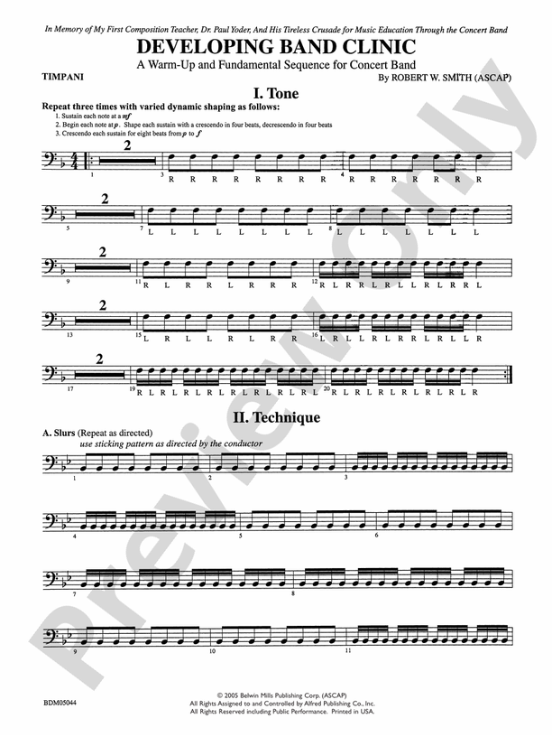 Developing Band Clinic (A WarmUp and Fundamental Sequence for Concert