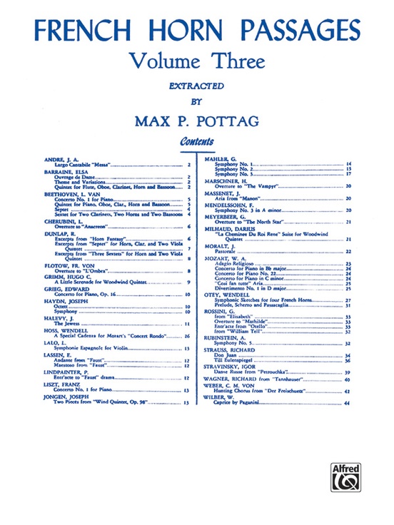 French Horn Passages, Volume III