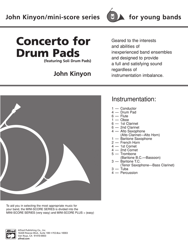 Concerto For Drum Pads: Score: Concert Band Score - Digital Sheet.