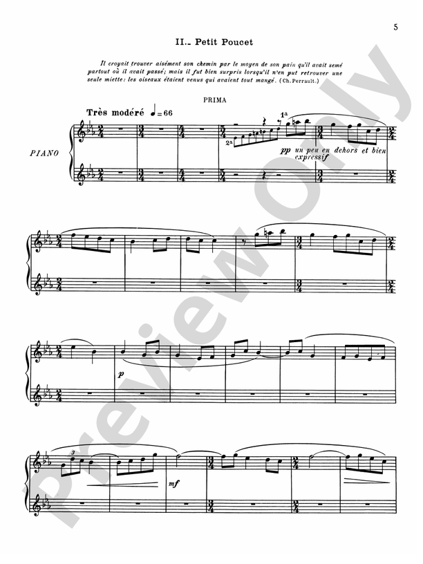 Ravel: Ma Mère l'oye (Mother Goose Suite): II. Petit Poucet Part ...