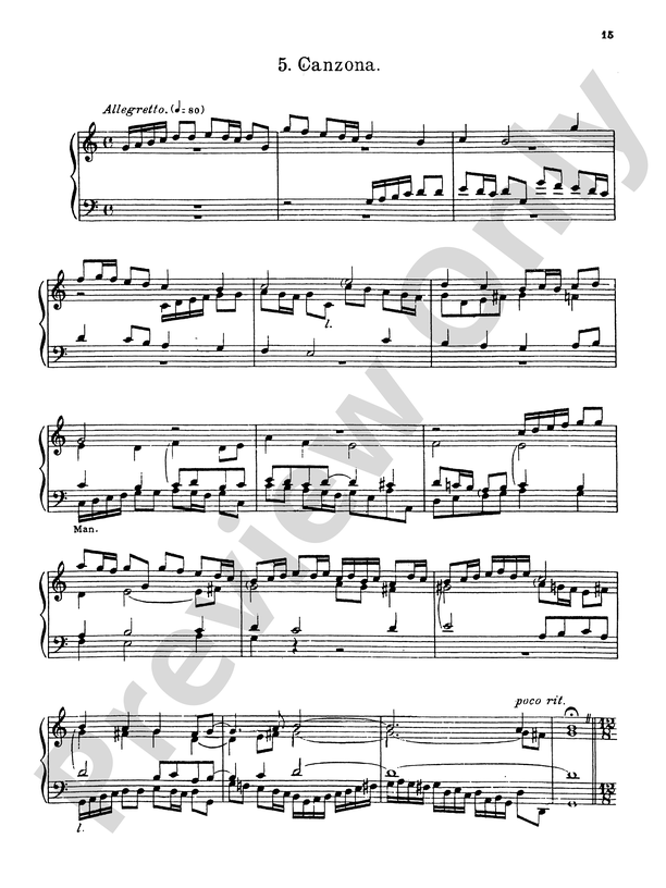 Frescobaldi: Various Organ Works: V. Canzona Part - Digital Sheet Music  Download