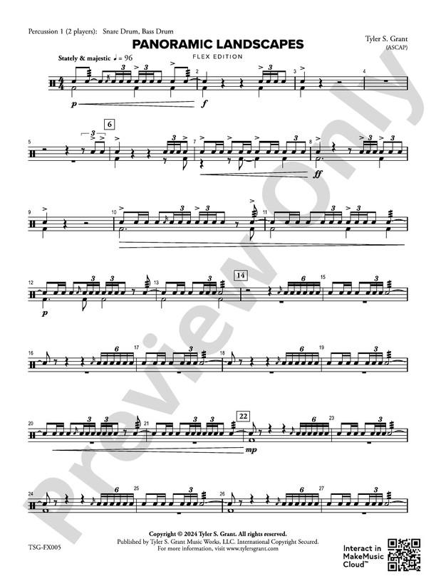 Panoramic Landscapes 1st Percussion 1st Percussion Part Tyler S