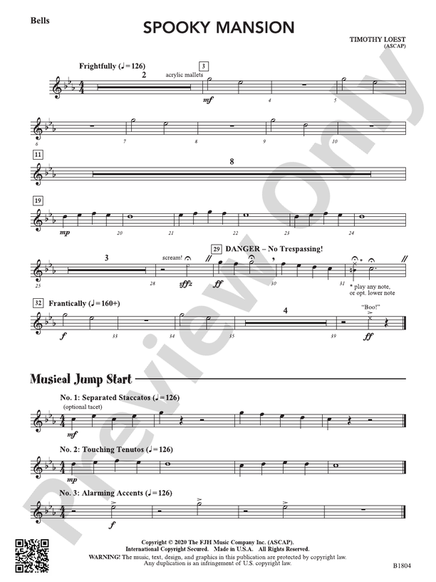 Spooky Mansion: Bells: Bells Part: Timothy Loest - Digital Sheet Music ...