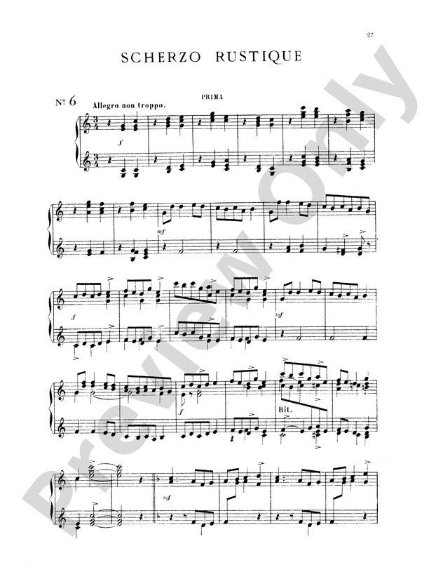 Cui: Suite Miniature: Scherzo Rustique Part - Digital Sheet Music Download