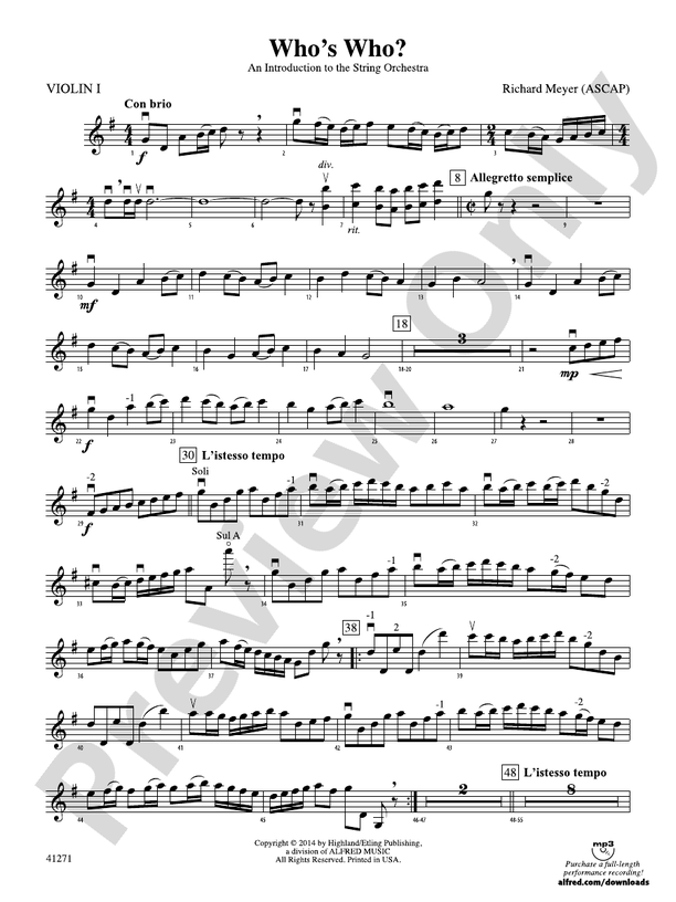 Who's Who?: 1st Violin