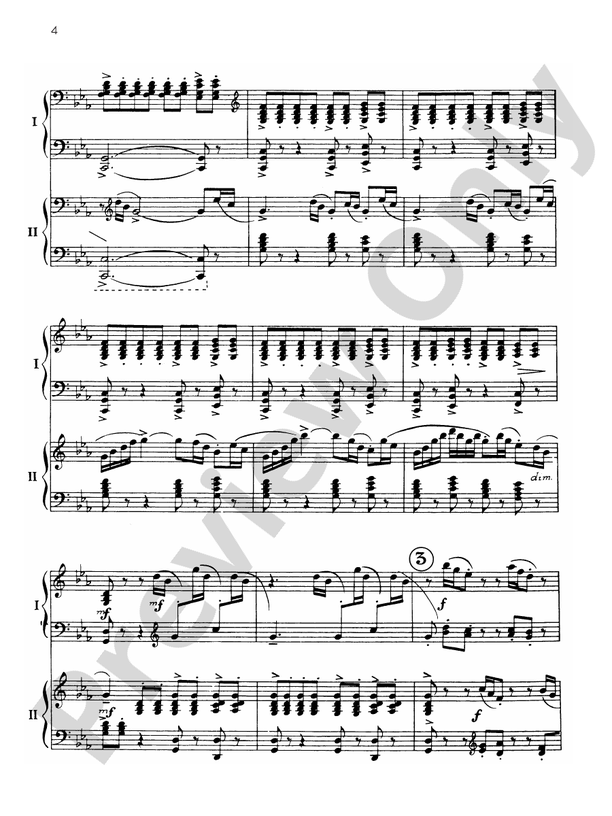 Symphonic Dances, Opus 45 - I. Non Allegro - Piano Duo (2 Pianos, 4 Hands)