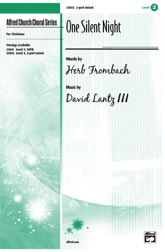 One Silent Night 2Part Mixed Choral Octavo Herb Frombach Sheet
