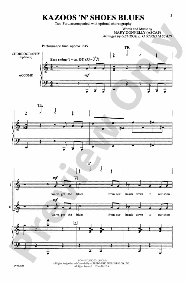 Kazoos 'n' Shoes Blues 2Part (with Opt. Choreography) Choral Octavo