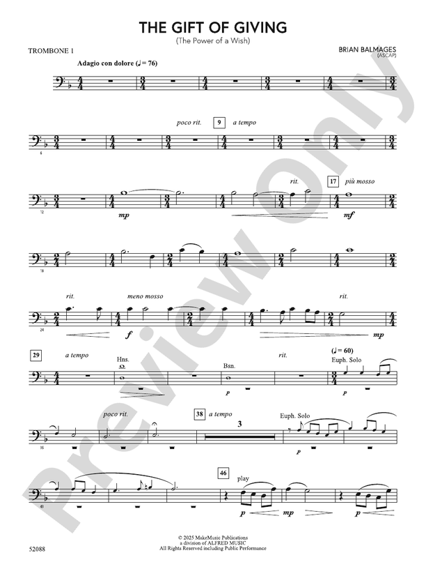 The Gift of Giving: 1st Trombone