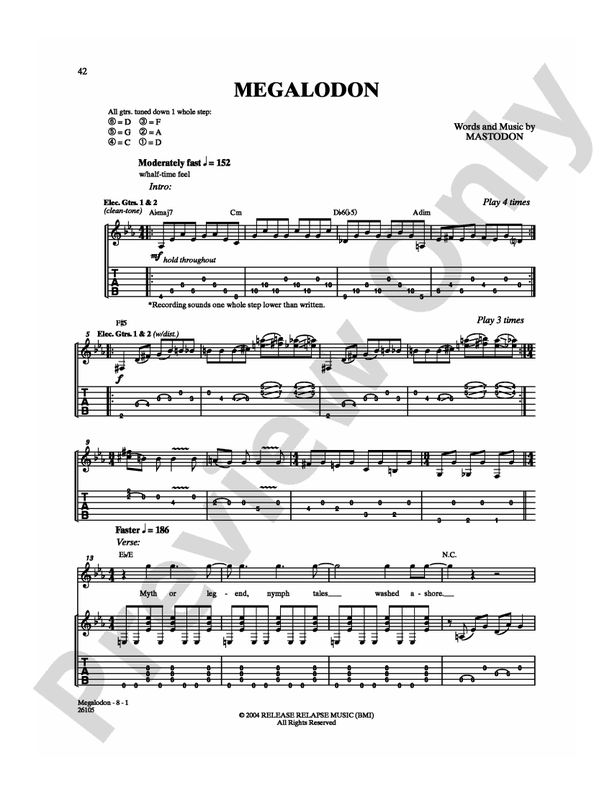 【輸入ギターTAB譜】mastodon:Leviathan 輸入ギターTAB譜】mastodon:Leviathan