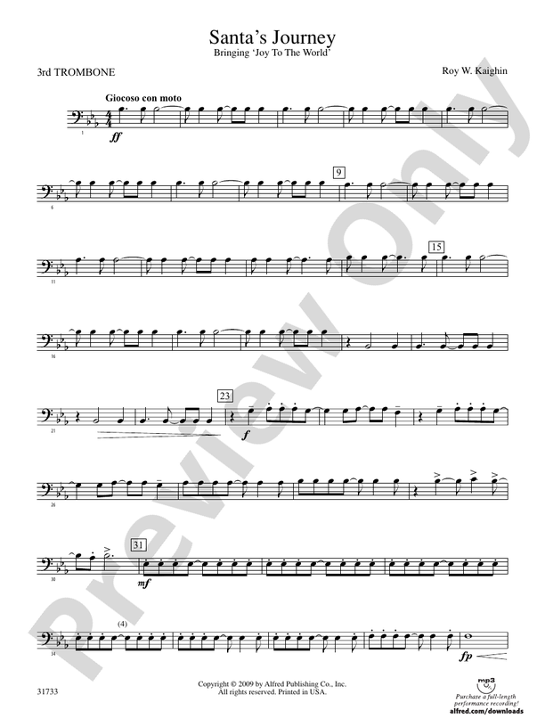 Santa's Journey (Bringing "Joy to the World") 3rd Trombone 3rd