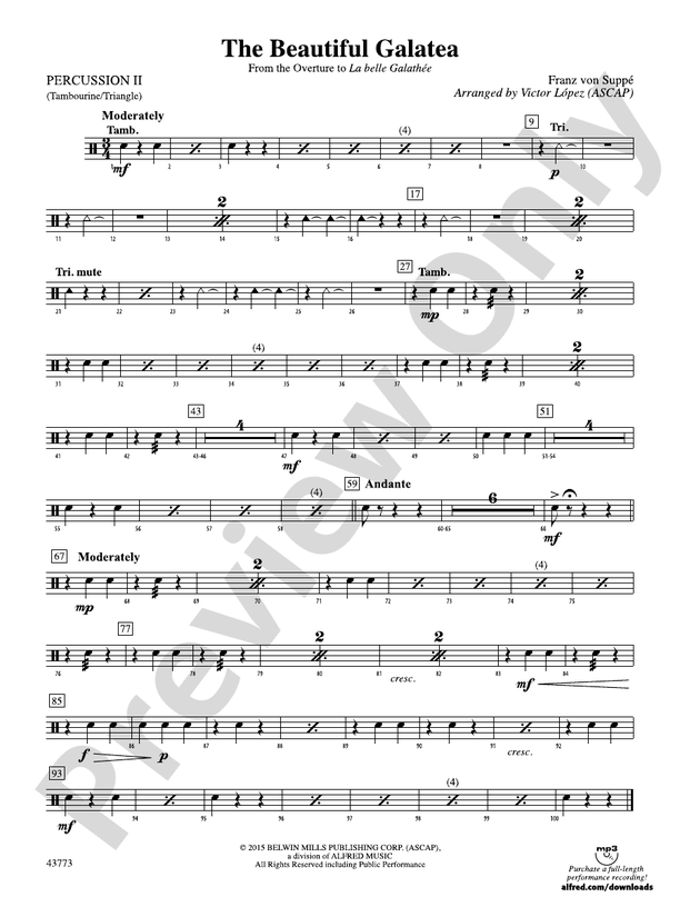 The Beautiful Galatea 2nd Percussion 2nd Percussion Part Digital