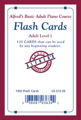 Alfred's Basic Adult Piano Course: Flash Cards, Level 1
