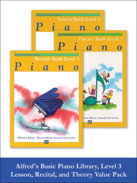 Alfred's Basic Piano Library Lesson, Theory, Recital 3 (Value Pack)