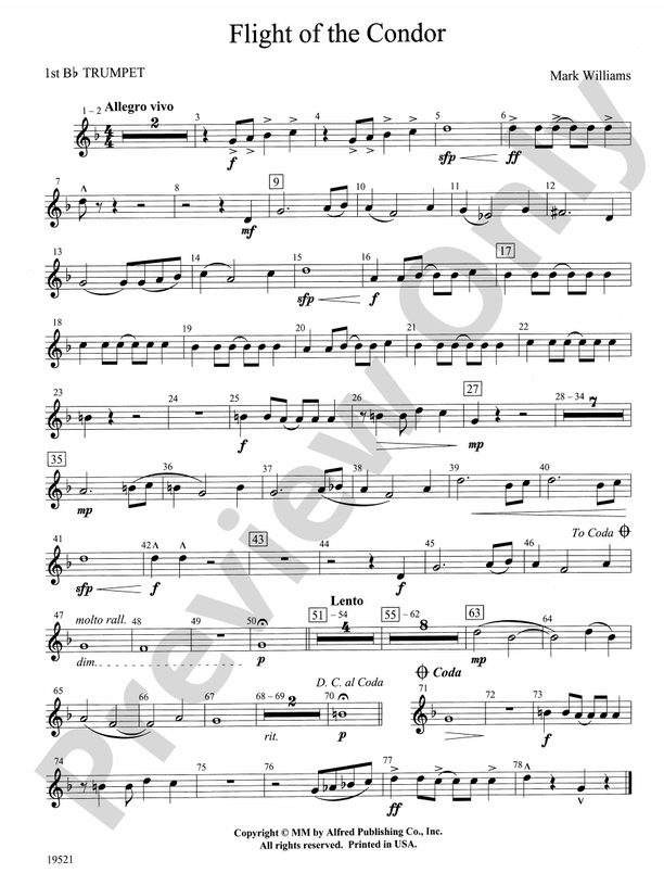 Flight of the Condor 1st Bflat Trumpet 1st Bflat Trumpet Part