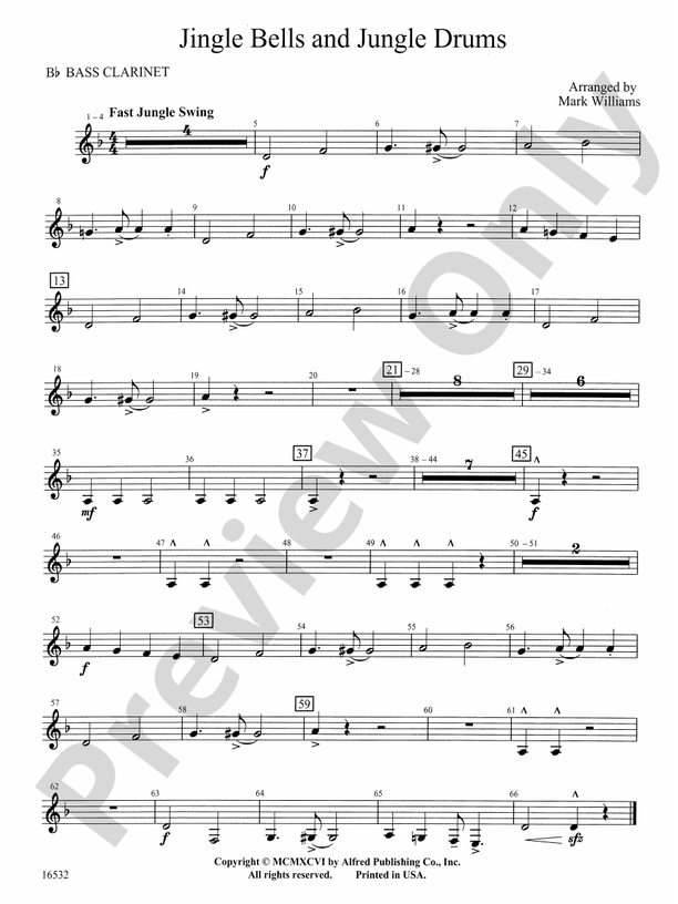 Jingle Bells and Jungle Drums Bflat Bass Bflat Bass