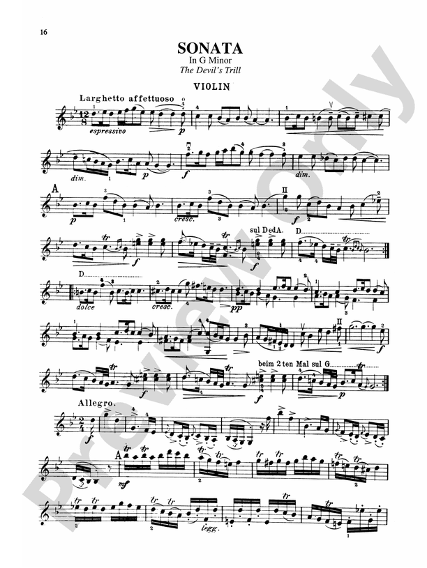 Tartini: Seven Sonatas: Sonata No. 4, in G Minor (Devil's Trill ...