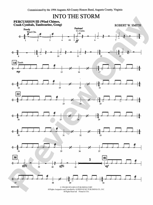 Into the Storm 3rd Percussion 3rd Percussion Part Digital Sheet Music Download