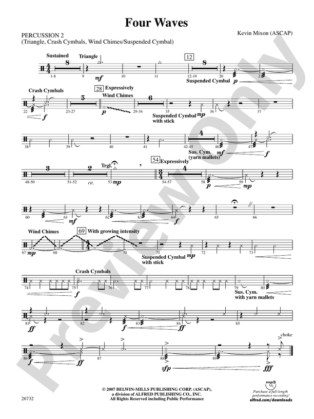 Four Waves 2nd Percussion 2nd Percussion Part Digital Sheet Music