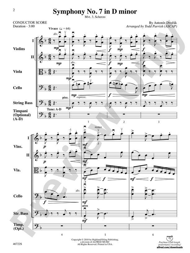 Symphony No. 7 in D Minor: Score