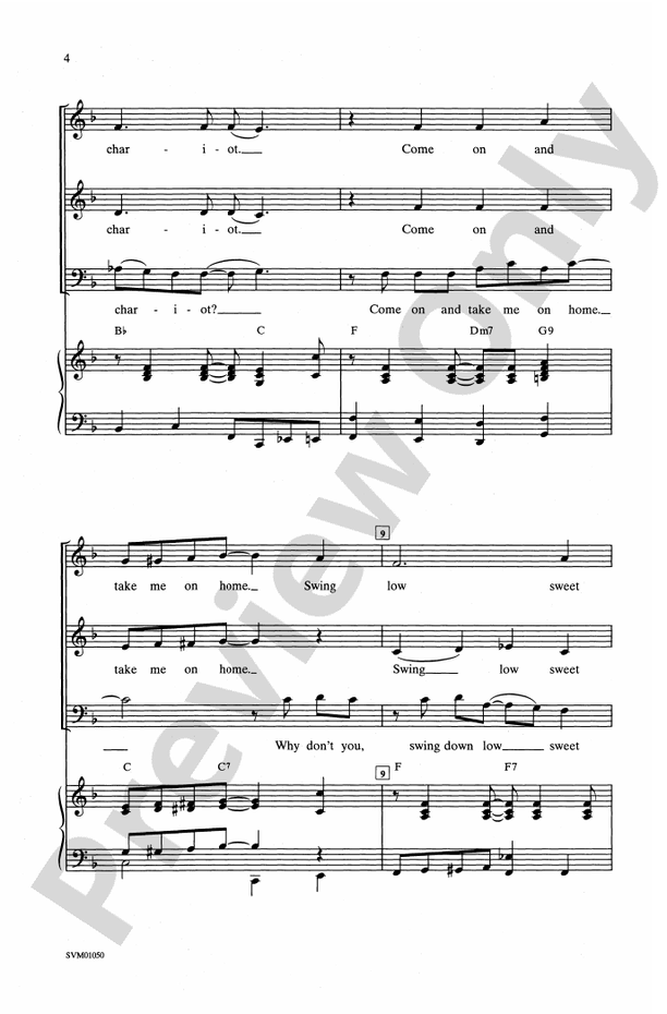Swing Down Low 3Part Mixed Choral Octavo Digital Sheet Music Download