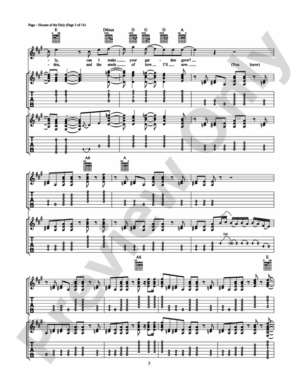 Houses of the Holy: Guitar TAB: Led Zeppelin - Digital Sheet Music Download