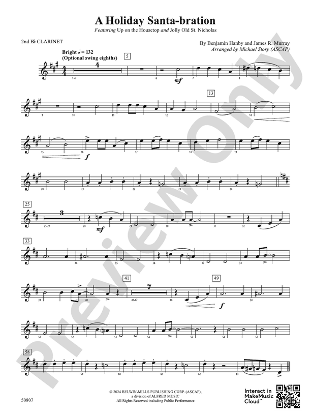 A Holiday Santa-bration: 2nd B-flat Clarinet: 2nd B-flat Clarinet Part ...
