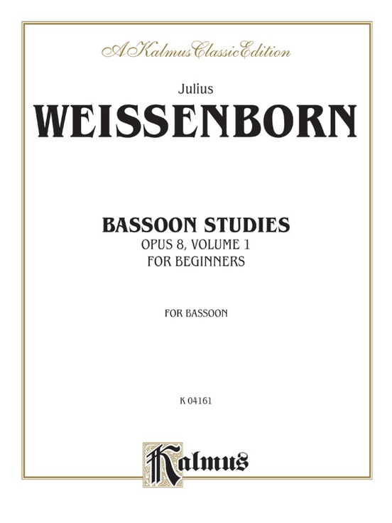 Weissenborn: Bassoon Studies for Beginners, Op. 8: Bassoon Book