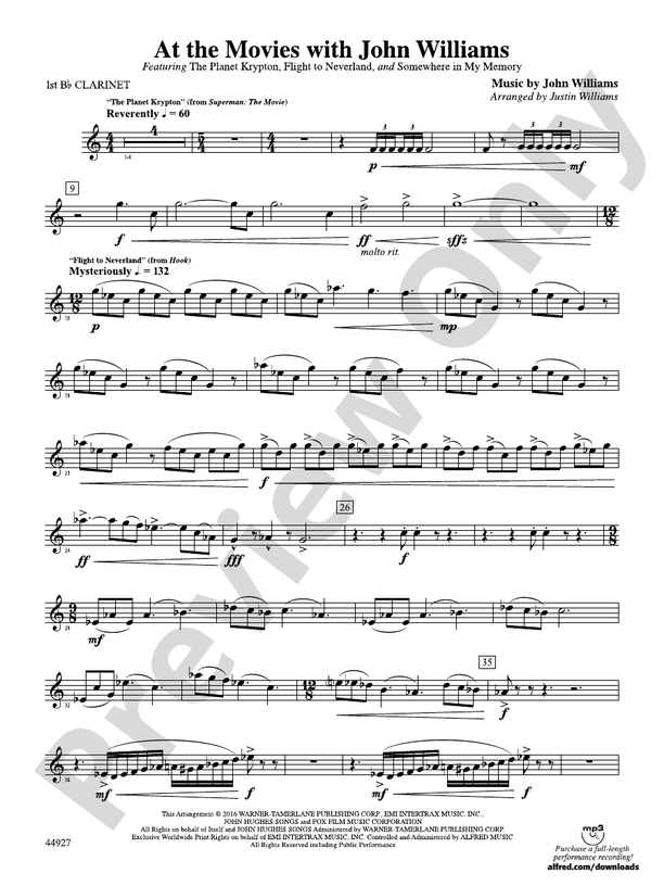 At the Movies with John Williams 1st Bflat 1st Bflat