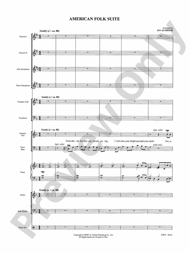 American Folk Suite Choral Octavo Soundpax Digital Sheet Music Download 