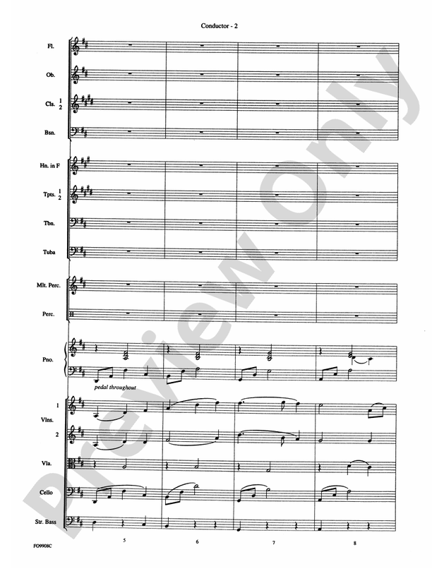 Ashokan Farewell Score Full Orchestra Score Digital Sheet Music