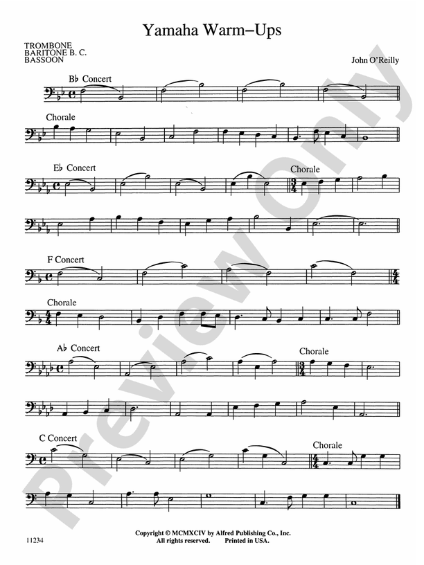Yamaha WarmUps 1st Trombone 1st Trombone Part Digital Sheet Music Download