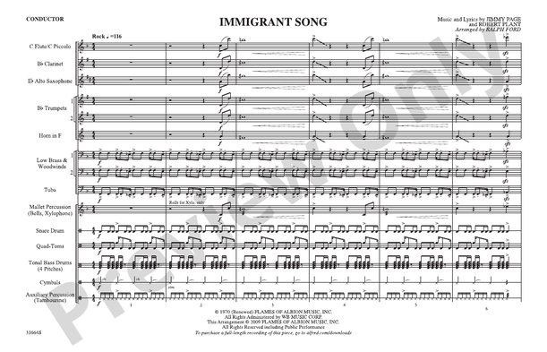 Immigrant Song: Score