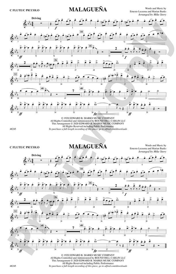 Malagueña: Flute