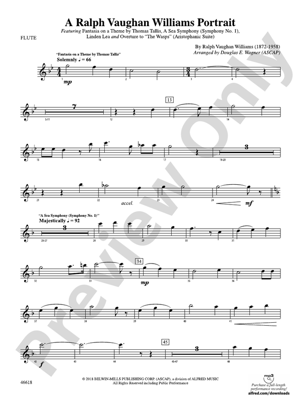 A Ralph Vaughan Williams Portrait: Flute